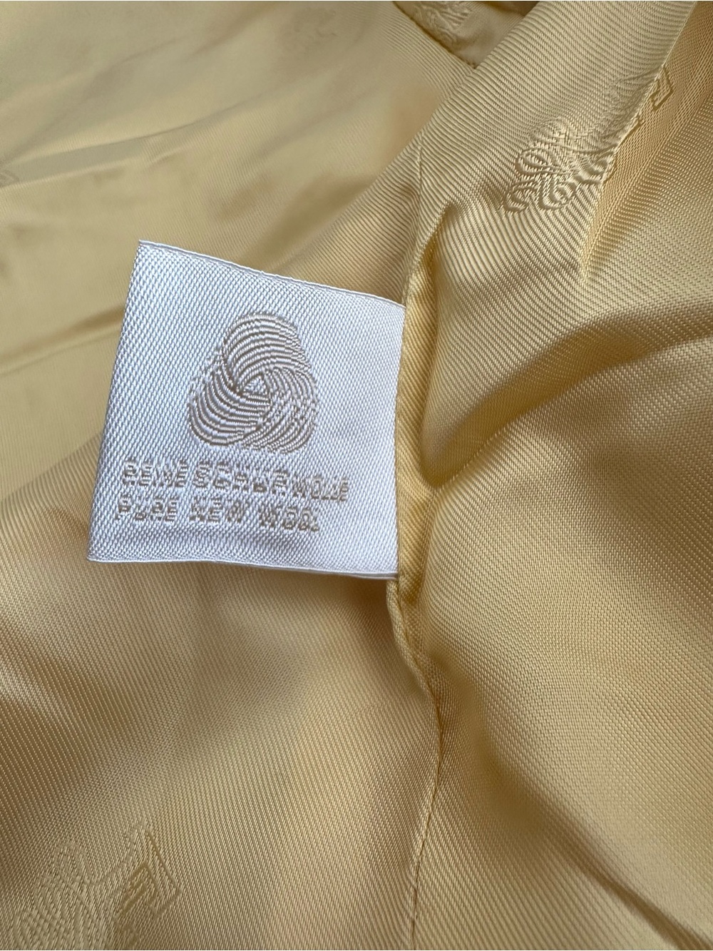 ESCADA Margaretha Ley Vintage Butter Yellow Belted Blazer Wool Cashmere 42 / 12 - Picture 12 of 14